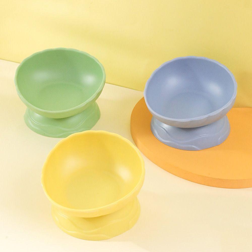 Adjustable Cat Bowl Anti Tipping Large Capacity Pet High Foot Bowl Non-slip Slanted Mouth Pet Drinking Feeder Kitten Puppy