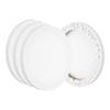 PATIKIL Stretched Canvas, Set of 5, 10" X 10" Round, Blank, Primed Cotton Canvas Panels for Acrylic, Oil, and Watercolor Paintings, White