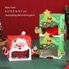 5pcs Carry Handle Cookie Packaging Box Cardboard Party Favor Box  For Christmas Party