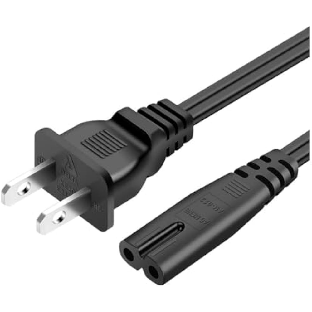 AC Power Cable TV Replacement Audio Fan Power Cable Glasses Cable for PS5/PS4/PS3 Black Multi Pow...