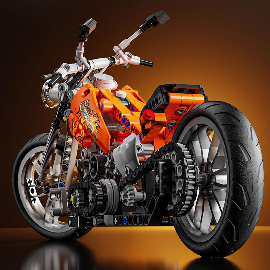 436PCS Building Blocks Toy Motorcycle Model Assembly Bricks Sets Educational Toys Desktop Decoration Christmas Birthday Gifts
