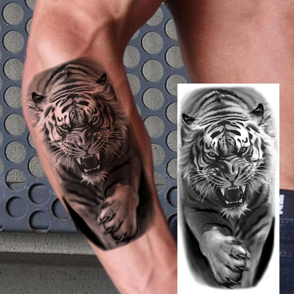 1 Sheet Fashion Dragon Temporary Tattoos For Men Adults Women Forearm Arm Leg Waist Tattoo Sleeve Sticker Disposable Decoration