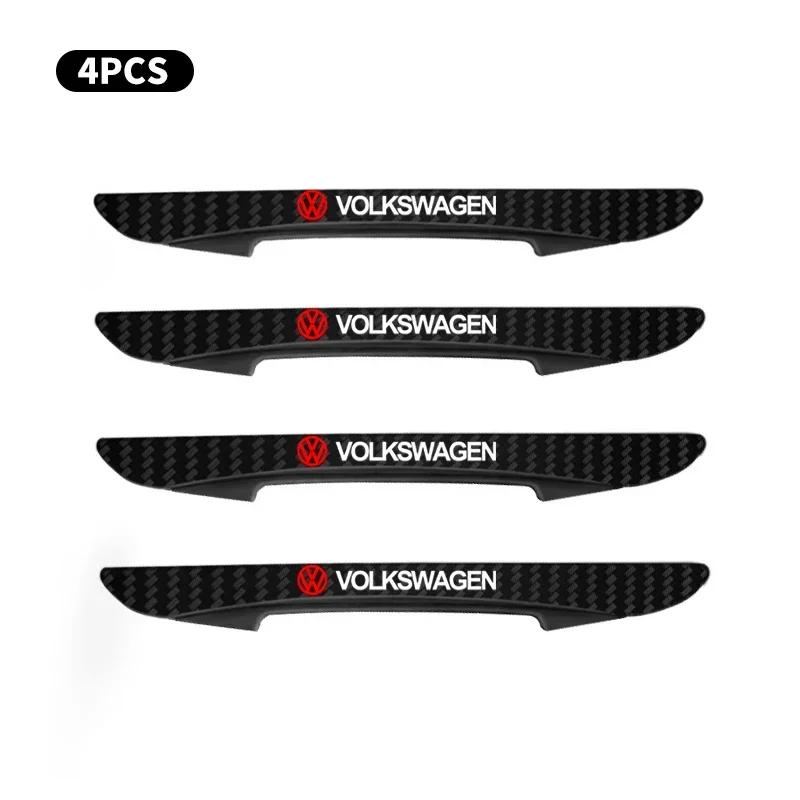 

New Hot 2025 New 4pcs Rubber Car Door Edge Guard Anti-Collision Strip Stickers For Volkswagen Golf Motion MTM Polo TDI MK4 GT