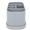 Silicone Toothbrush Toothpaste Holder Multipurpose 5 Slots Drainage Holes Bathroom Countertop