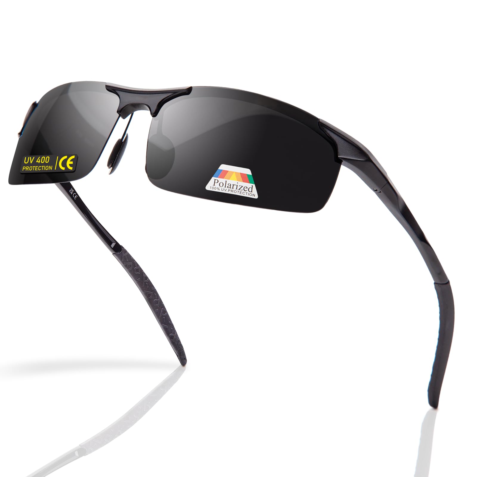 

[Epavouos] Men s Polarized Sports Sunglasses, Ultra Light Metal Frame, UV400