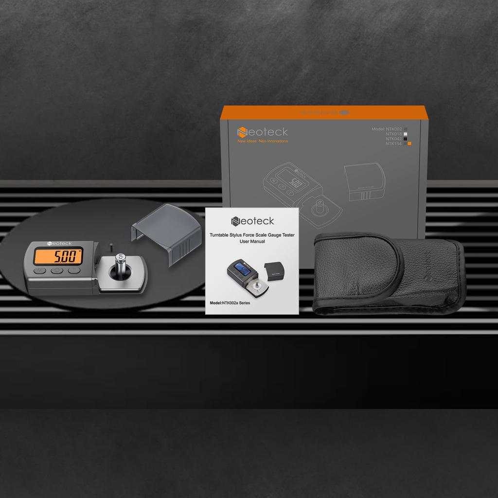 Neoteck Cântar Digital Modernizat pentru Forța Acului de Pick-up cu LCD Portocaliu 0,01g/5,00g Iluminare de Fundal(Argint)