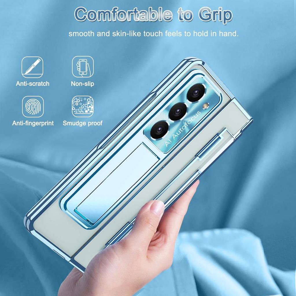 NINKI Compatible Samsung Galaxy Z Fold 5 Case with S Pen Holder & S Pen,Screen Protector Hinge Case for Samsung Z Fold 5 Case with Kickstand,Samsung