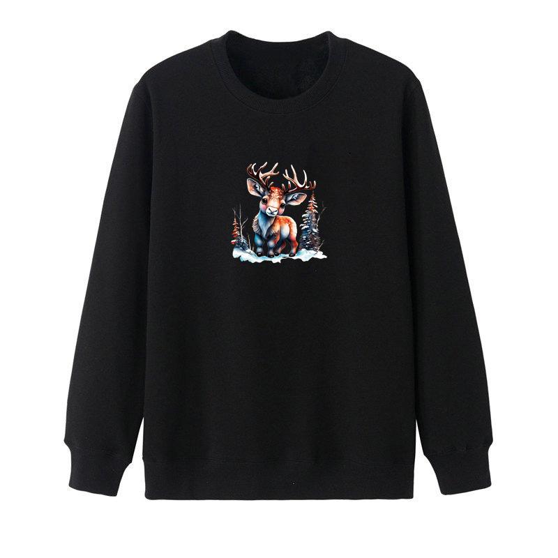 Winter Rentier Bügelbild Aufkleber Aufkleber Diy Accessoire Aufkleber Jeans Streifen Wärmepresse Applizierte Mode Stoff Patches