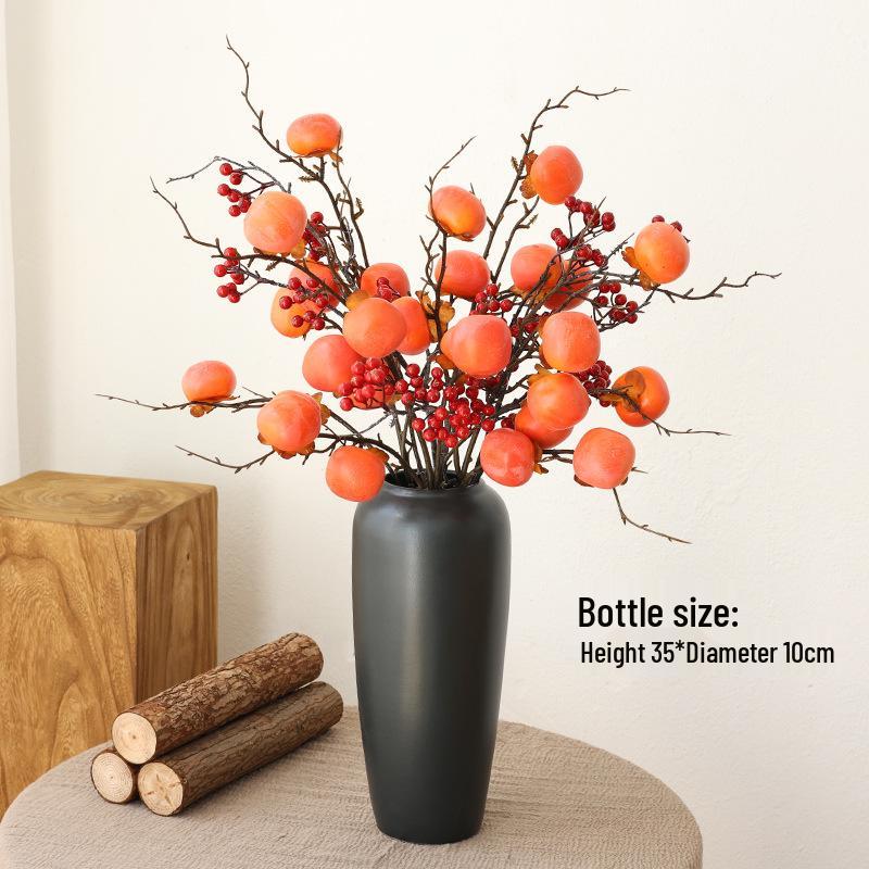 Bionic Dried Flowers: New Year Artificial Persimmon Bouquet, Living Room Decoration & Ornaments