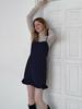 Avang Frill Mini Dot Sleeveless Dress - Navy