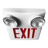LED Exit Sign with Lights Adjustable Head Light Emergency Lighting Lamp Built in 800mAh Battery