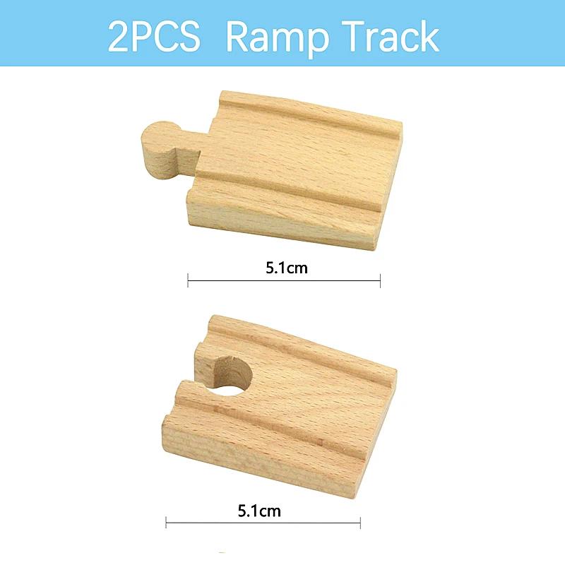 Educational Toy for Child New Kinds Wood Track Accessories Beech Wooden Train Track Railway Toys Fit Biro Wooden All Brand Track