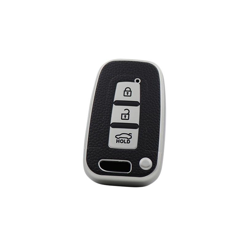 TPU Leather Car Remote Key Cover Case Shell Key Fob for Genesis Equus Veloster Lafesta Sportage Forte Optima Soul Azera Sorento Protector Holder