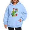Ladies' Christmas Style Printed Hoodie With Wool And Pockets For Women