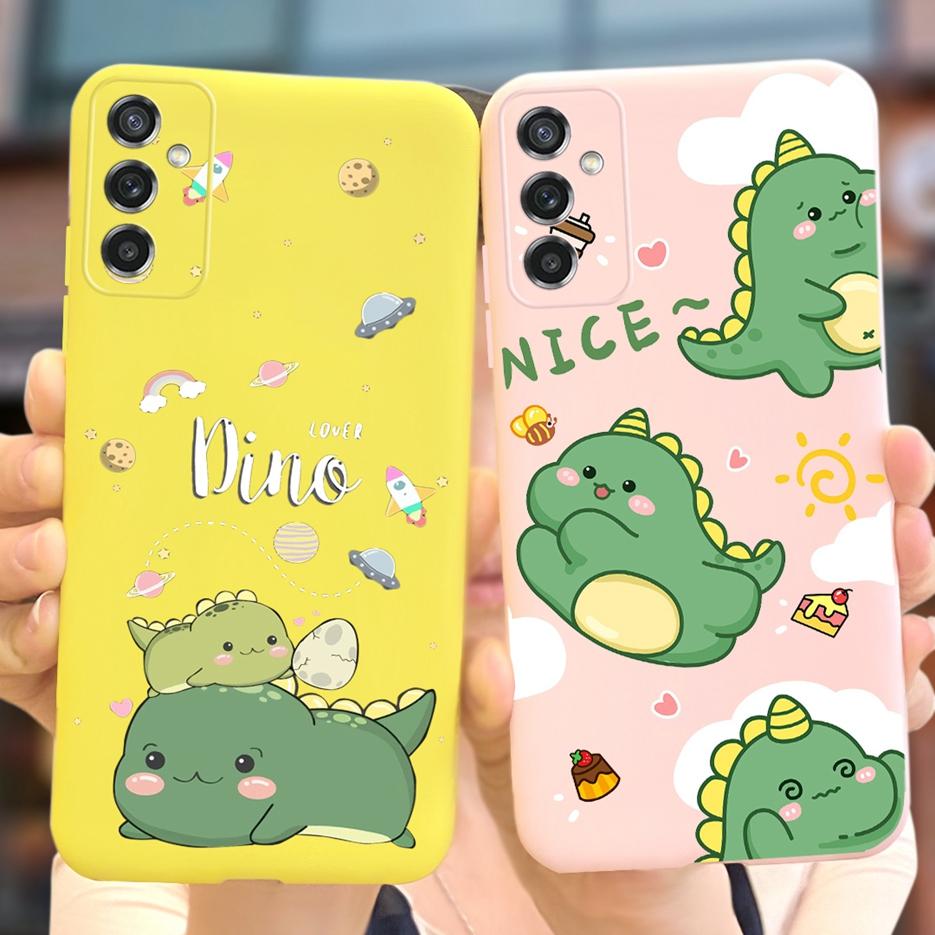 For Samsung Galaxy M52 5G Case SM-M526B Cute Dinosaur Cartoon Back Cover Soft Silicone Phone Case For Samsung M52 M 52 5G Fundas