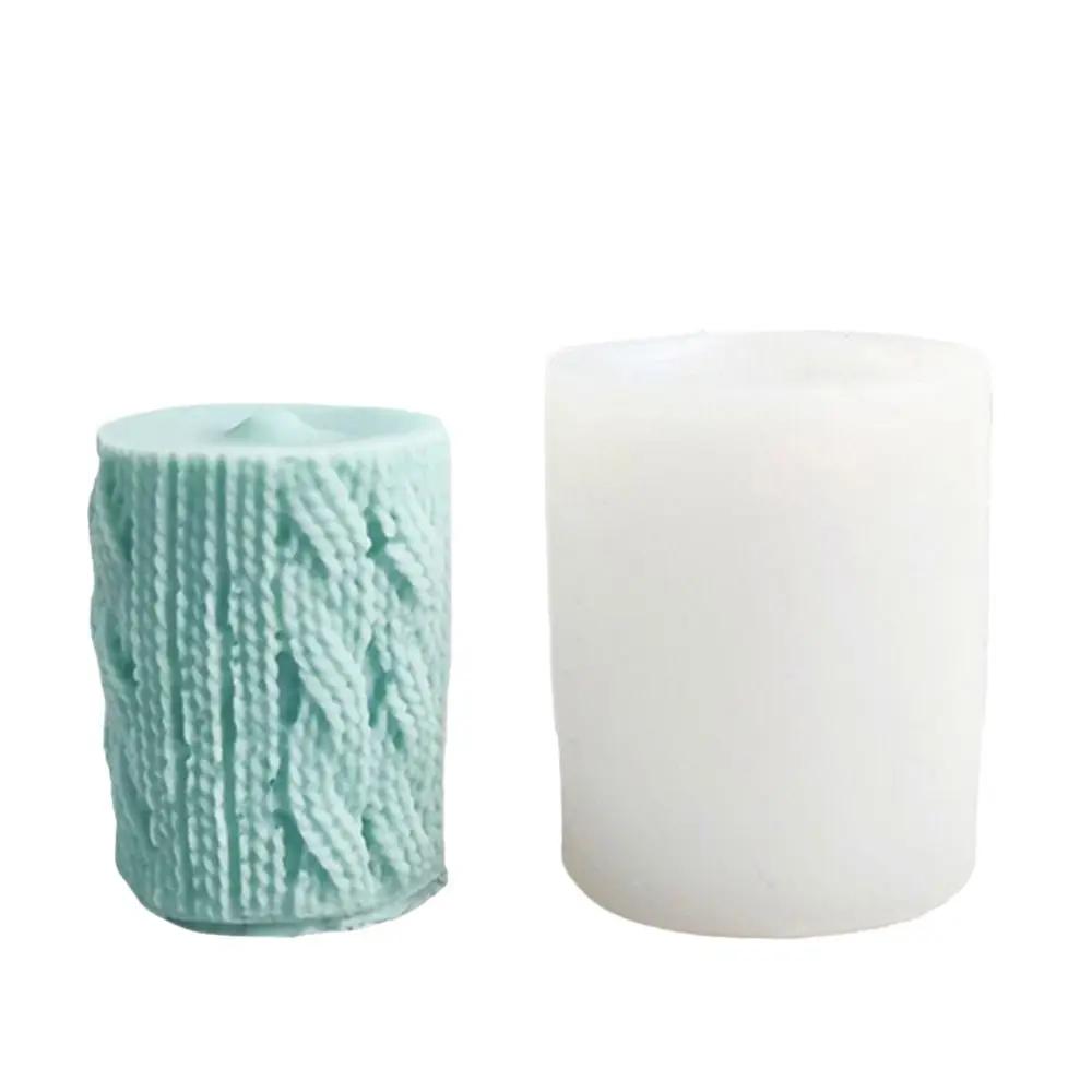 3D Cylinder Candle Mold DIY Silicone Candle Mold Cake Resin Molds 3D Art Wax Candle Making Mould Silicone Handmade Soap Molds