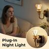 1/2 Stück Wand-Nachtlicht mit Stecker, dekoratives LED-Nachtlicht mit sanftem, warmem Licht, geeignet für Schlafzimmer, Kinderzimmer und Treppenhaus