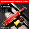 Interchangeable Bits Insulated Screwdriver Set  for Electrical Repair and Hardware Maintenance