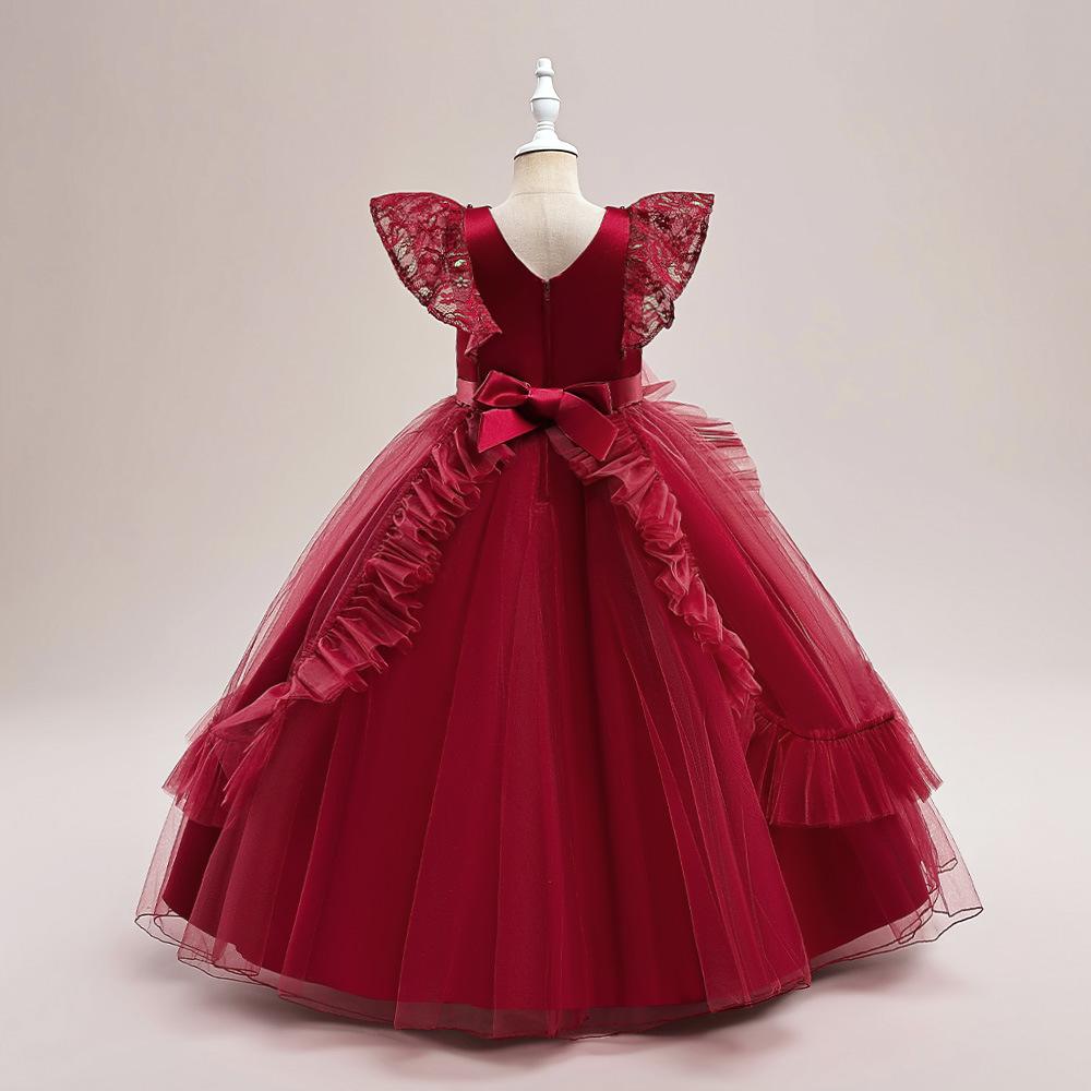 Teen Girls Dress Baby Girls Princess Prom Dress Kids Dresses For Girls Baptism 1st Birthday Wedding Bridesmaid Infant Dress