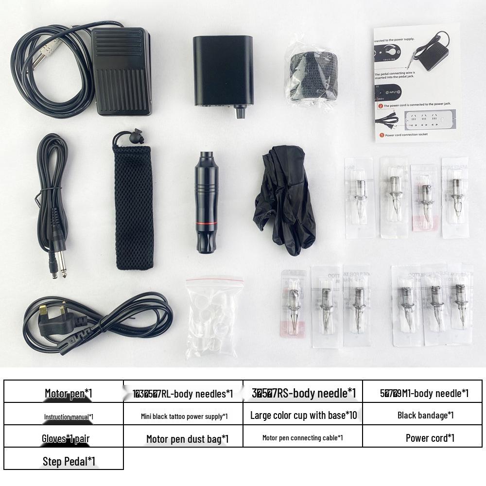 

Lishi No. 8 Tattoo Pen All-in-One Machine Set - Lining & Shading Complete Kit