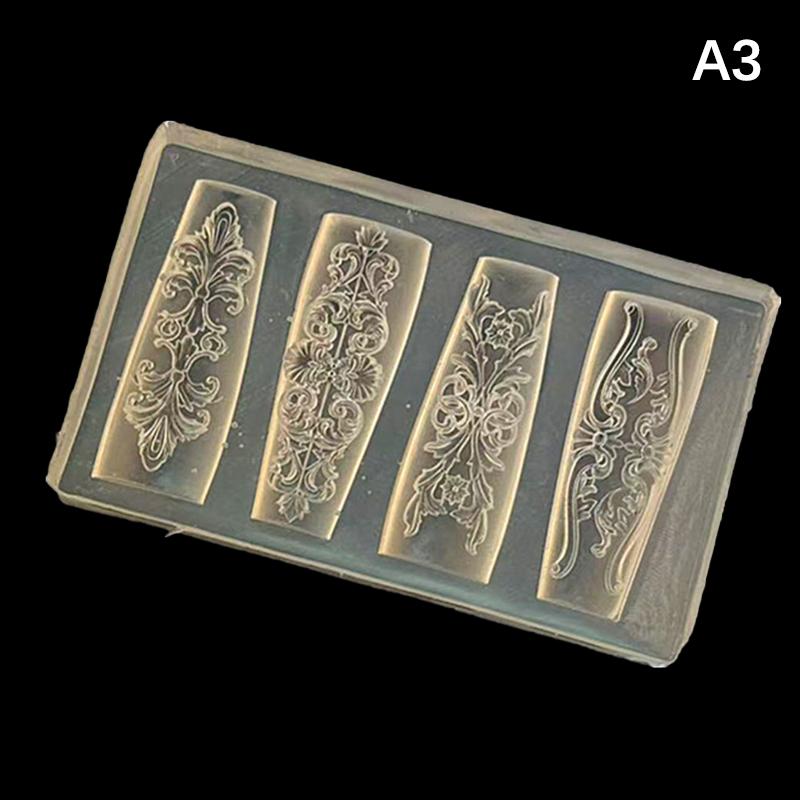 

Retro Totem Nail Art Mold 3D Silicone Transparent Manicure Template