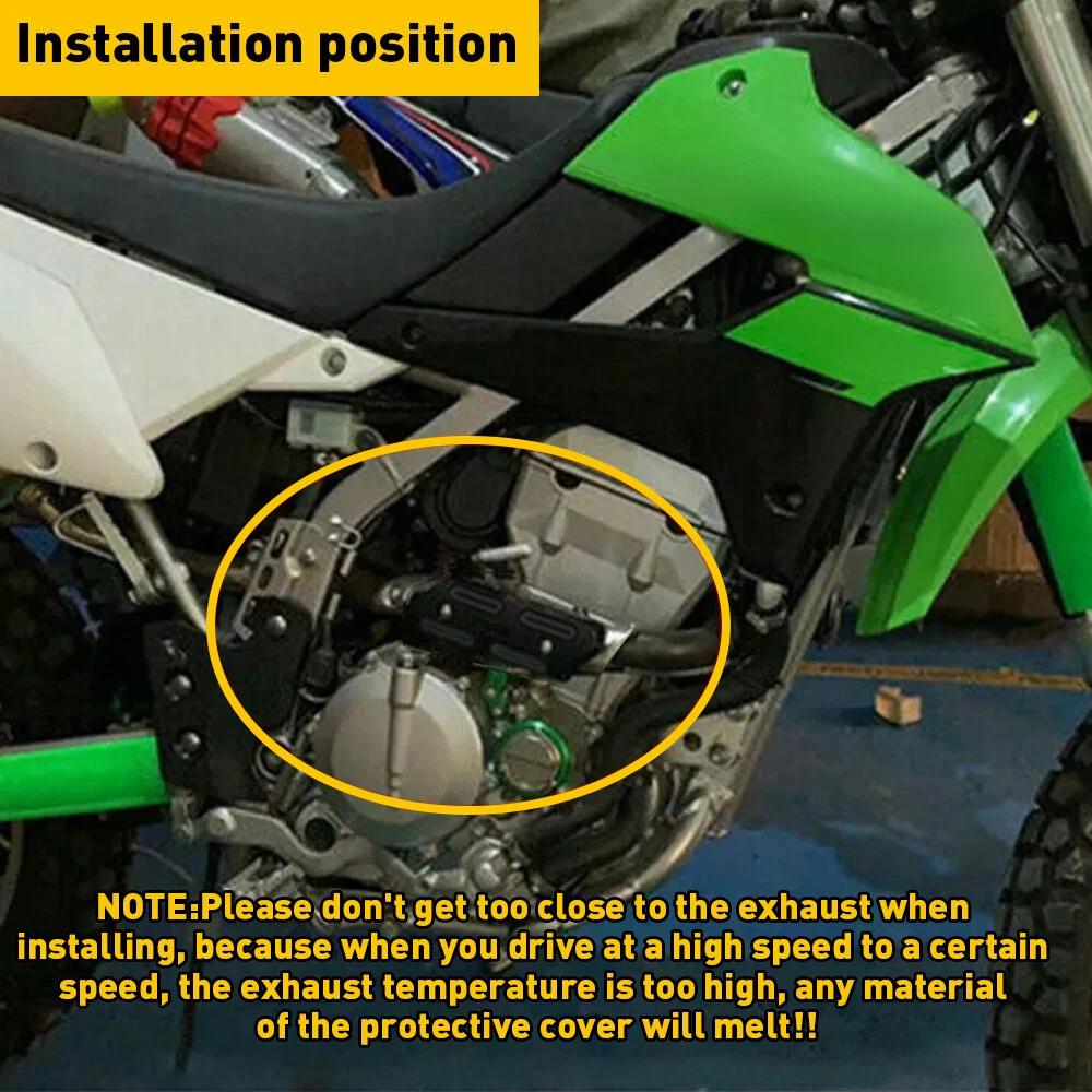 Motorcycle Motorbike Exhaust Muffler Pipe Heat Shield Cover Heel Guard Protector Durable Car Exhaust Pipe System Motorcycl Parts