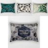 Vibrant Peach Skin Rectangle Pillow Case Showcasing Artistic Geometric Marble Print For Elegant Home Accents