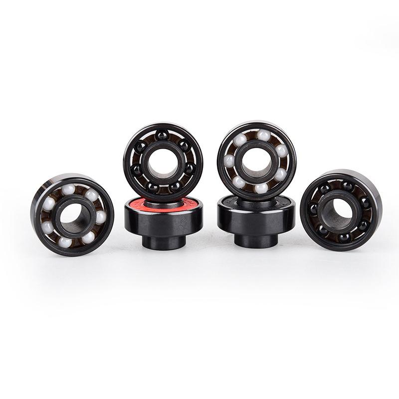 1Pc 608Rs Black And White Ceramic Ball Bearing High Speed Roller Skate Skateboard Wheel Miniature Bearings
