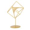 Gold Geometric Table Decor Creative 3D Iron Geometric Sculpture Compact Art Ornament Decor for