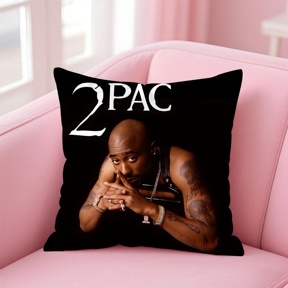 Legendärer HipHop Amerikanischer Rapper TTupac SShakur Kissenbezug Kissenhülle Weicher Hautfreundlicher Stoff Verdeckter Reißverschluss