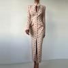 New Summer Women's Clothing, Dress, Elegant Button Polka Dot Split Hip Skirt