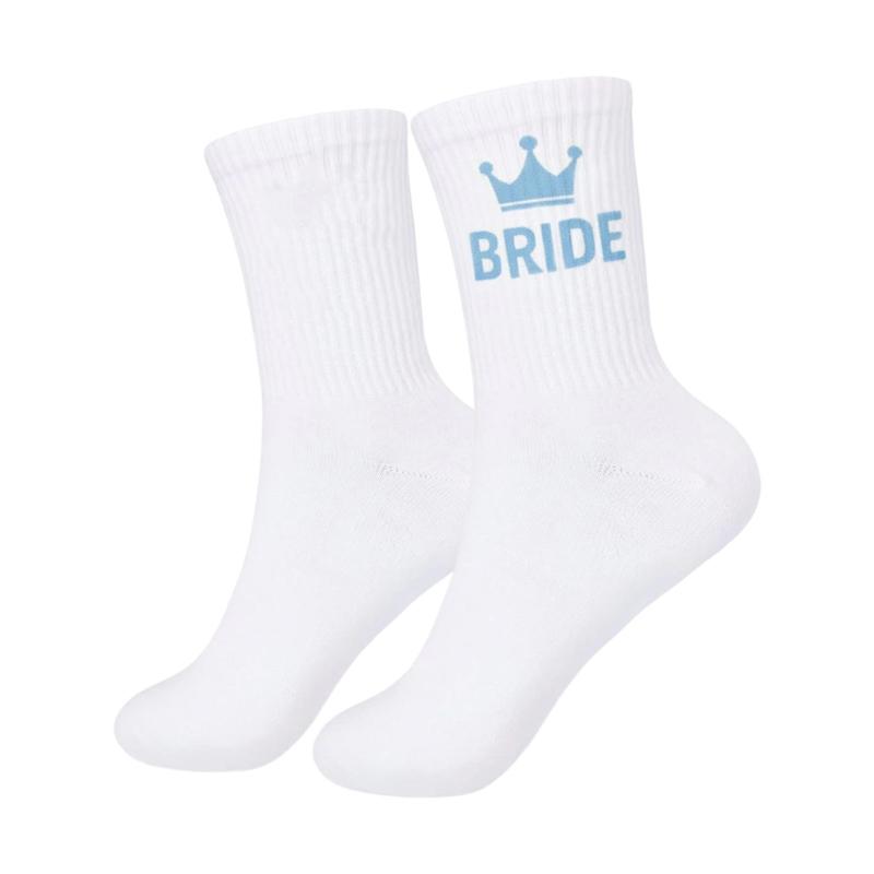 Elegant Wedding Slipper Socks Breathable Crew Socks for Bride to Wear During Ceremonies Photo Wear and Party Decoration