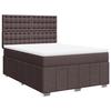 VidaXL Sommier à lattes de lit avec matelas Marron foncé 140x200 cm, lit, lit à plate-forme, lit à panneaux, meuble de 3291708