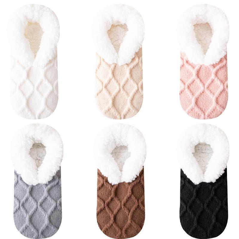 Female Autumn and Winter Plush and Thick Warm Indoor Floor Socks