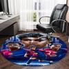 1pc Lamine Yamal  Carpet, Round Rug, Comfortable, Suitable for Entryways, Living Rooms, Office, And Bedrooms, Christmas Decoration
