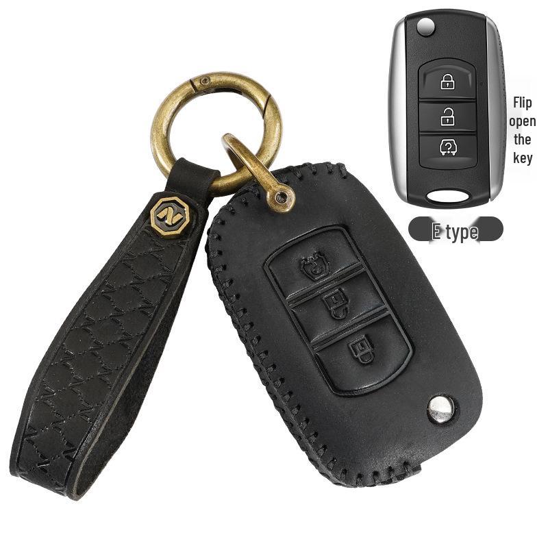 Dongfeng Fengguang 21-Model Key Case for 580Pro, S560, 500, E3, iX5 - New Energy Cowhide Buckle.