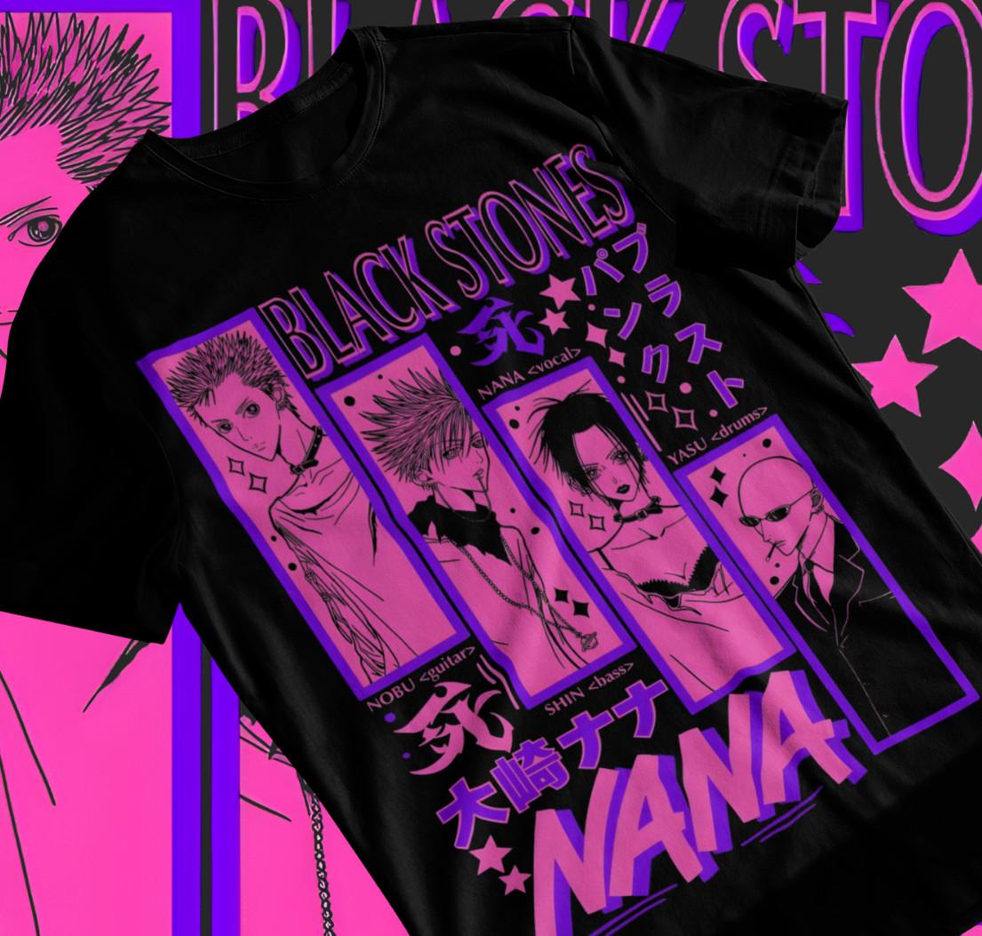 Nana Osaki T-shirt Black Stones Anime Manga Kawaii Girl Unisex Shirt Soft Tee M