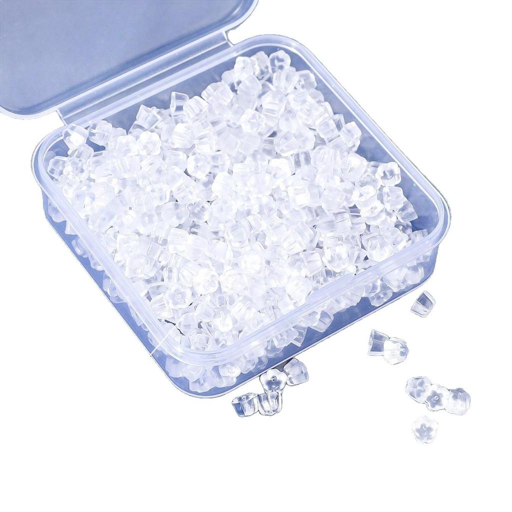 300 Silicone Earplugs & Earring Backs - Transparent Anti-Drop Ear Stud Caps