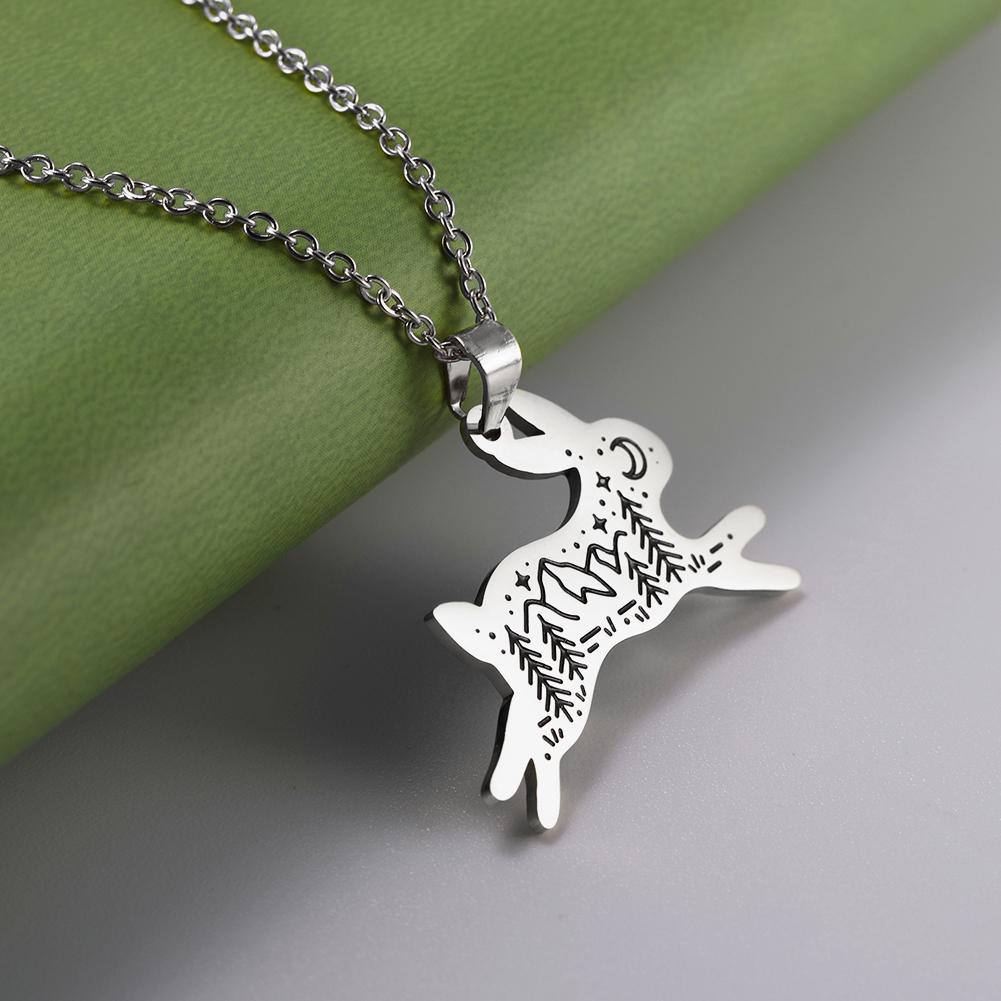 Cazador Animal Pendant Necklaces for Women Men Fox Rabbit Bird Fish Polar Bear Nature Stainless Steel Jewelry 2026 Birthday Gift