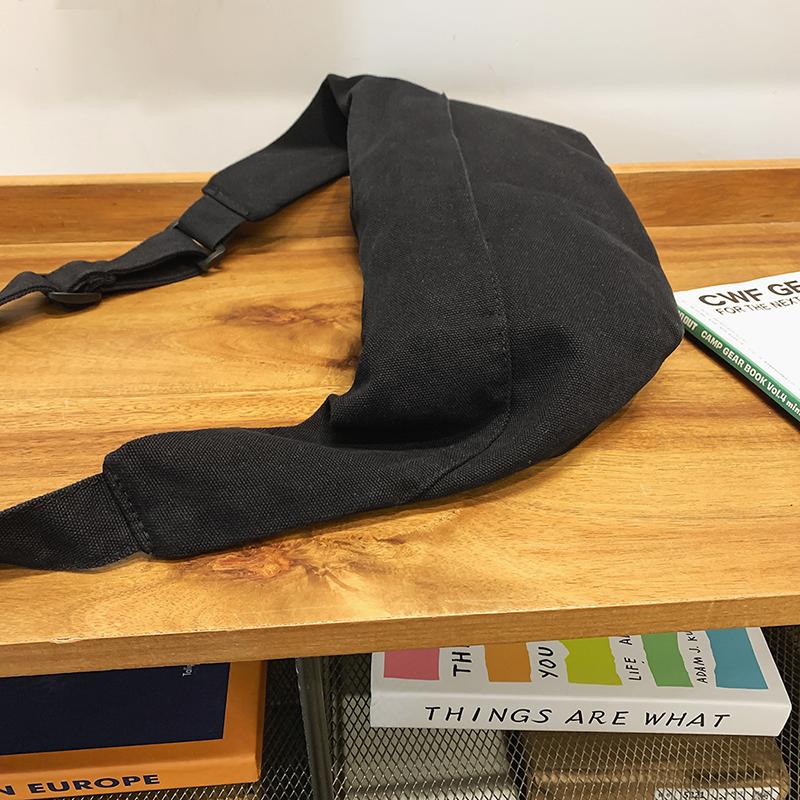 Canvas Chest Bag Women's Lightweight Riding Small Backpack Men's Large-Face Crossbody Small Bag