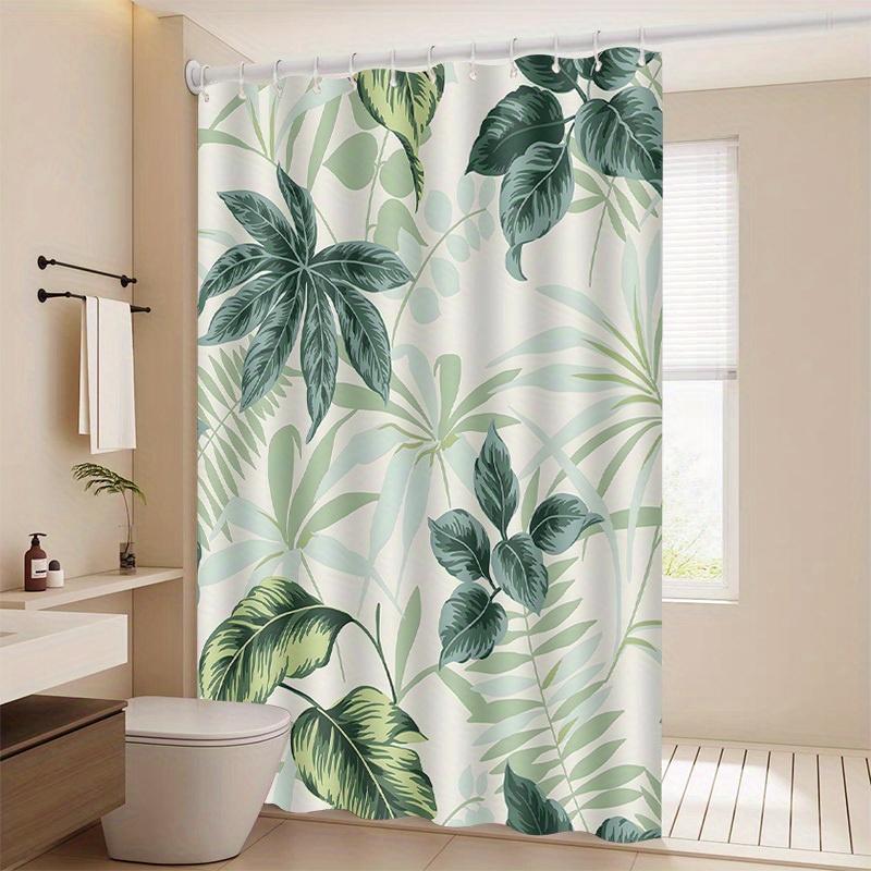 

JIT1pcs modern pastoral green shower curtain, high-end elegant bathroom curtain shower curtain, shower curtain home decoration 90x180cm