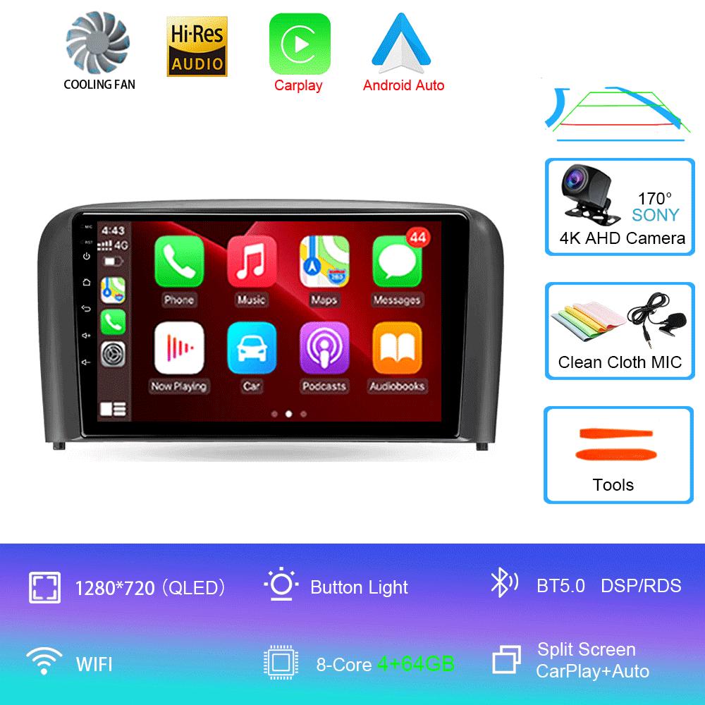 Car Radio Android 14For Volvo S80 1998 1999 2000 2001 2002 2003 2004 2005 2006 Navigation GPS Multimedia Player Stereo Carplay