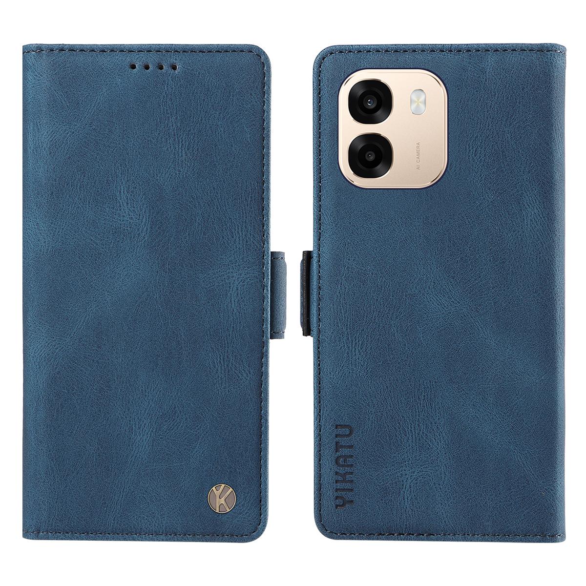 

Для Oppo A6 5G/Oppo A6x 5G Шкіряний чохол YIKATU YK-005 З відчуттям шкіри Гаманець Чохол для телефону