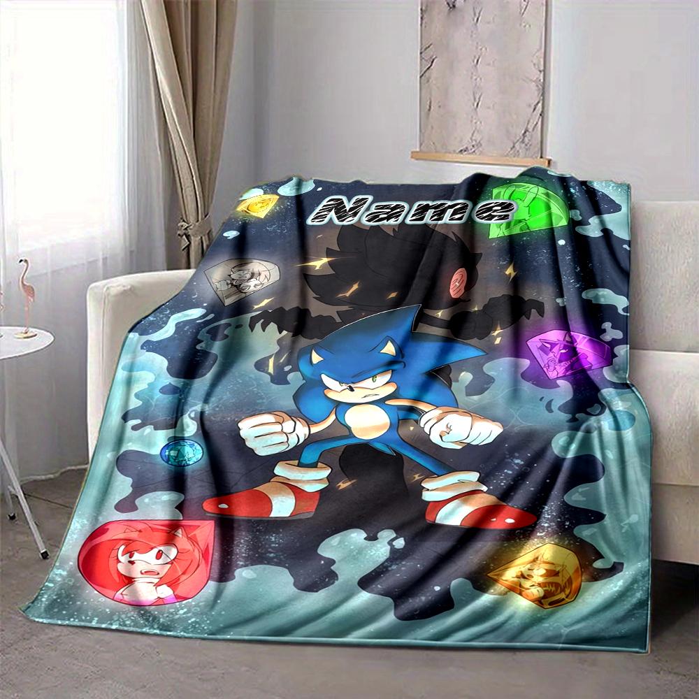 Custom 1pc Sonic Adventure Space Blanket, Soft And Comfortable Blanket, Casual Warm, Camping Travel Blanket, Birthday Gift Q912192