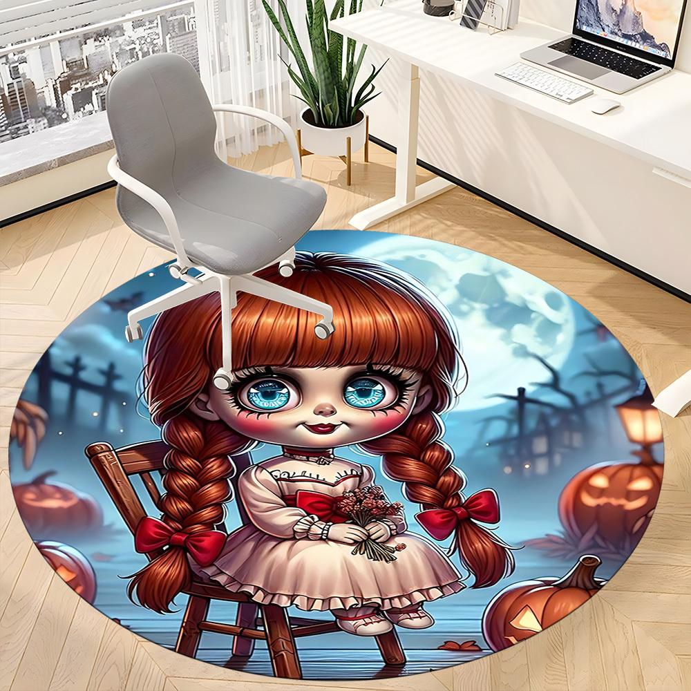 1pc AnnaBelle Chair Carpet for Office Non-Slip, Soft & Comfortable, Carpet for Office, Gaming, Lightweight Round Floor Mat