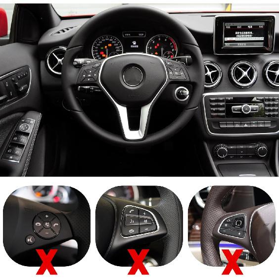 RDBS Car Interior Button Stickers Fit for Mercedes Benz W176 W246 W204 W212 C207 A207 W218 R172 R231 X204 Steering Wheel Window Door Lock AC Seat