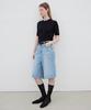 Leuba Relaxed Wide Bermuda Denim - Light Blue