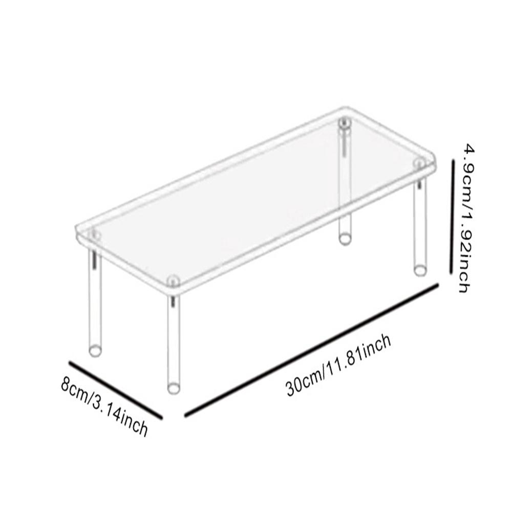 1pc Acrylic Display Stand 1/2/3/4 Tier Acrylic Riser Display Shelf For Cupcake Perfume Doll Transparent Blind Box Storage Shelf