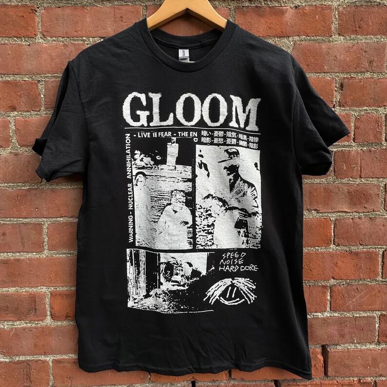 Gloom Hardcore Crust Punk T Shirt Vintage Band Dystopia Disclose Zyanose Grind Unisex T-Shirt S