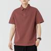 Heavy Polo Shirt Short-sleeved Men's Summer New Lapel Solid Color T-shirt Loose Top